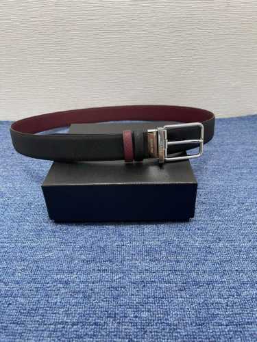 180--Prada Men's Casual Double-Sided Belt With A Width Of 3.4Cm Made Of Smooth D