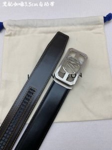 LV Men's Automatic Waist Belt - 34mm Width, 316 High-Quality Steel Buckle, Soft