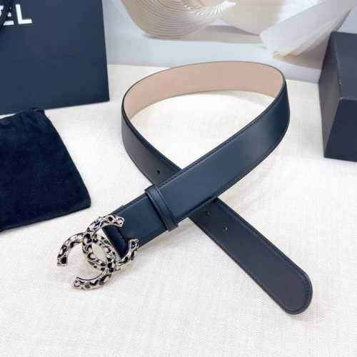 4.0Cm Chanel belt, double-sided top layer cowhide, length: 75.80.85.90.95.100.10