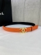 Width 3.0 Cm Chanel Imported Soft Calfskin Leather With Gold And Silver Patterne