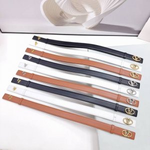3.0Cm New Belt From Valentino Official Website, Double-Sided Top Layer Cowhide L