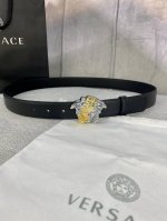 Width 3.0 Cm Versace This Soft Leather Belt Features A 3D Medusa Belt Buckle Wit