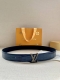 3.5 Wide Louis Vuitton Uses Imported First-Layer Cowhide Pressed Crocodile Belly
