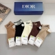 5 pairs per box with packaging Dior new letter ribbed ankle socks! Hot-selling