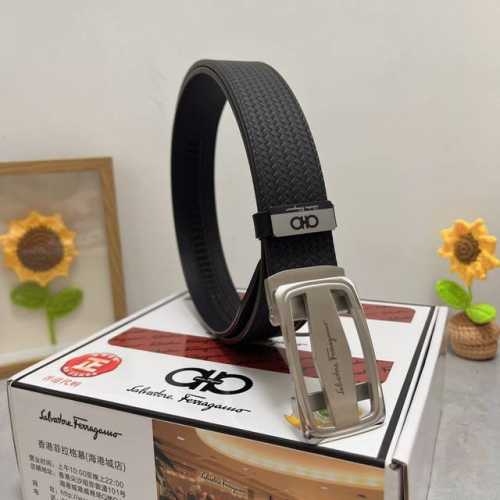 Product Name: Ferragamo Automatic Belt Material: Genuine Leather Belt Made From