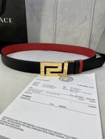 Width 3.5Cm Versace This Soft Palm-Print Belt Is Decorated With A Geometric Gree