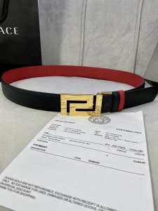 Width 3.5Cm Versace This Soft Palm-Print Belt Is Decorated With A Geometric Gree