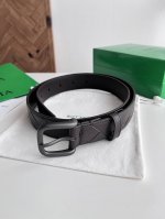 Bv 2025 Newest Men's Braided Belt, Handmade Intreccio Large Check Braided Italia