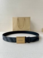 Burberry: Original Quality, New Men's Belt, Calfskin Leather Belt, With The Late