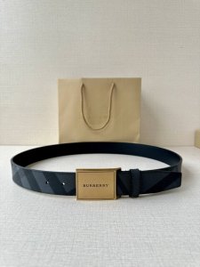 Burberry: Original Quality, New Men's Belt, Calfskin Leather Belt, With The Late