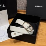 Chanel New Women's Belt. This belt is made of double-sided calfskin, with a bran