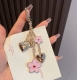 Lv keychain Murakami Takashi collaboration cherry blossom keychain bag ornament