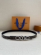 2.0 Width Lv Trio Double-Sided Belt Combines Finely Stitched Leather And Monogra