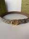 Gucci 3.5cm square G buckle reversible leather belt, featuring a double-sided de