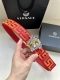 Width 3.8cm This Versace satin ribbon belt has a very casual style, decorated wi