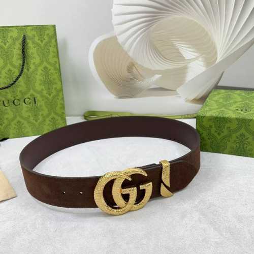 5.0 Cm Gucci Wide Belt, Double-Sided Top-Grain Leather, Length: 75, 80, 85, 90,