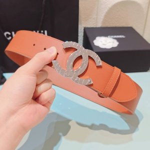 5.0Cm Chanel belt, double-sided top-grain imported cowhide, length: 75.80.85.90