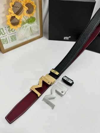 Product Name: Montblanc Material: 100% top-grain cowhide belt, guaranteed genuin - Click Image to Close