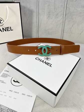Width 3.0Cm Chanel Chanel Women's Belt New Style Soft Imported Calfskin Gold And - Click Image to Close
