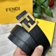 Fendl Fendi 38Mm Double-Sided Genuine Calfskin With Single Rhodium-Plated Buckle