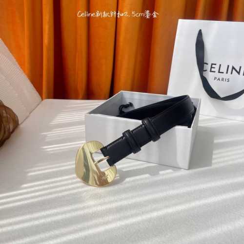 Celine 2.5Mm Women's Double-Sided Genuine Calfskin Leather Belt, Premium Store-A