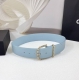 5.0 Cm Chanel Belt, Double-Sided Full-Grain Leather, Length: 75, 80, 85, 90, 95,