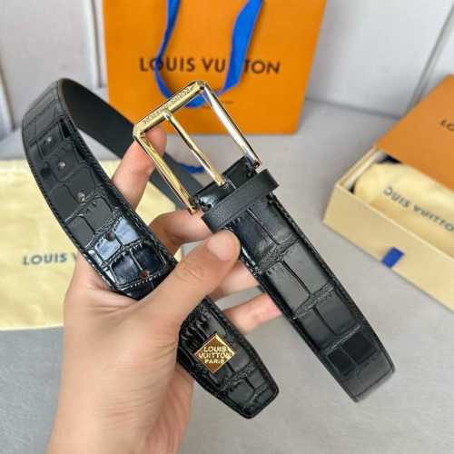 Original packaging L0Uis Vuitt0N This season's new men's belt, 35mm wide, made