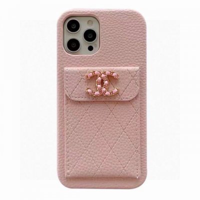 New Arrival Chanel Lychee Pattern Card Holder Mobile Phone Case Exclusive Origin