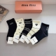 Packaged with 5 pairs per box Miumiu high-quality super popular mid-calf socks