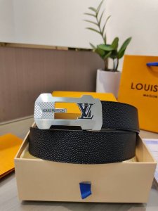Louis Vuitton LV Men's Automatic Belt - 34mm Width, Exquisite Steel Buckle, Sof