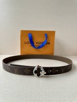 Special This 3.0-Inch Wide Belt Features Monogram Canvas And Leather On Opposite