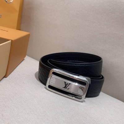 Louis Vuitton, Exclusive LV Belt Automatic Buckle Series, Steel Hardware, Exquis