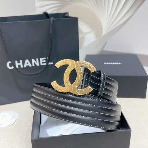 5.0Cm Chanel belt, double-sided top-grain lambskin paired with cowhide, length: