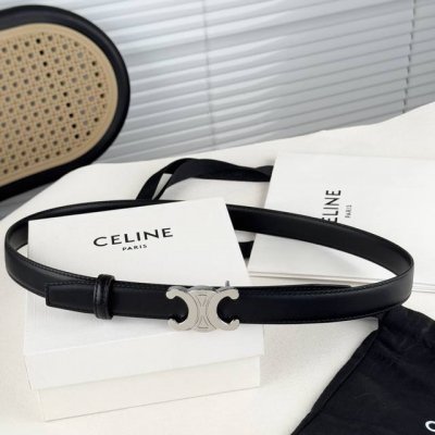 Celin E new three-dimensional buoy buckle women's belt Italian imported calfskin