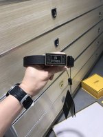 New Style Fd Width 25Mm Logo Shape Belt Original Rivet Grinding Rubber Buckle Im