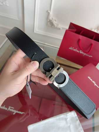 Ferragamo (DDD) Full set packaging, 3.5cm width, high-end custom men's leather b - Click Image to Close