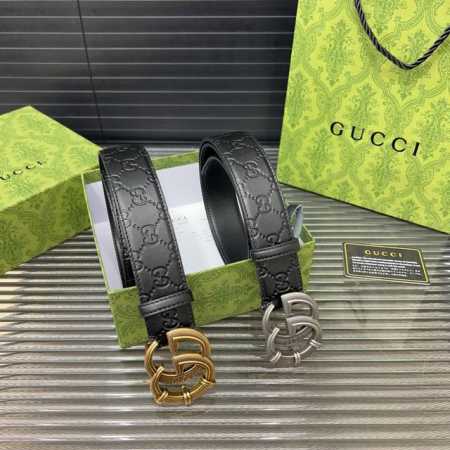 Gucci leather belt, a classic men's leather belt, a must-have for fashion access - Click Image to Close