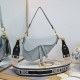 Large Dior Saddle Grey Palm Print Series with Counter BoxLarge Size: 25.5 X 20 X