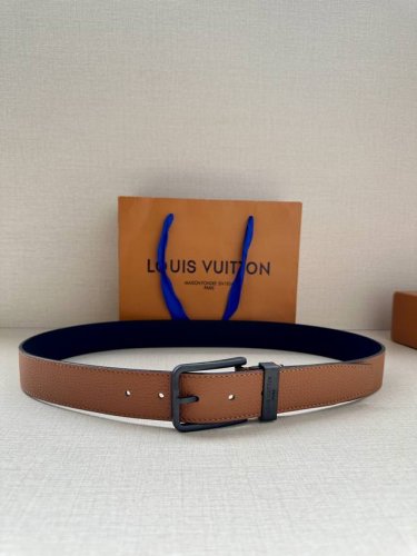 3.4 Width This Taurillon Leather Belt Features A Metal Buckle With A Perforated
