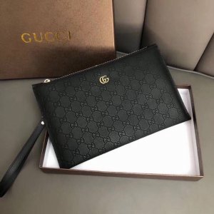 Color: Black Size: 28X18 Model: 99081 Gucci men's popular handbag, fine workman