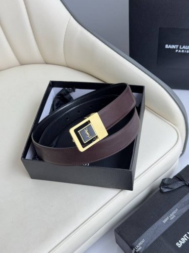 2025 Spring Show Saint Laurent Women's Belt, Original Genuine Gold Electroplated