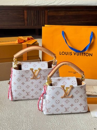 Lv Capucines As one of Lv's signature couture bags, the Capucines handbag explor