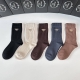 Special Packaging Prada New Cashmere Embroidered Mid-Length Slouch Socks! Five p