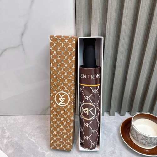 Mk Michael Kors new summer fully automatic folding umbrella Black coating sunscr