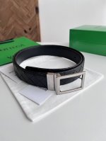 Bv 2025 New Men's Braided Belt, Double-sided, Handmade Intreccio Large Grid Brai
