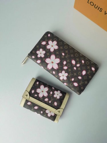 Color Pink Size 12X9.5M13427 New classic monogram fabric with pink cherry bloss