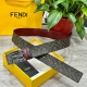 Fendi Fendi Store-Authentic Style, 4.0 Cm Wide, Double-Ring Reversible Belt With