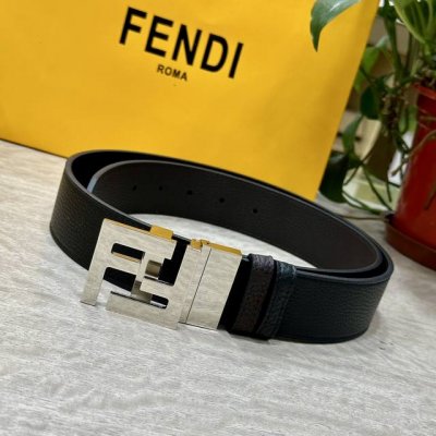 fendl Fendi Width 38Mm Men's Casual Belt Made Of Double-Sided First-Layer Cal