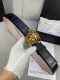 Width 4.0cm Versace logo: 3D Medusa on the belt buckle makes this Palazzo belt h