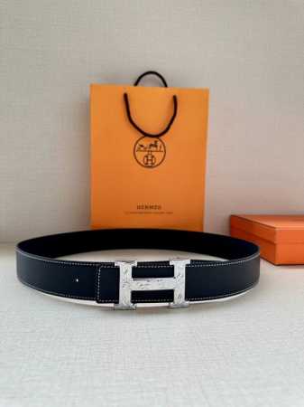 Special Width: 3.8 Hermes - Italian Imported First Layer Palm Print Can Be Match - Click Image to Close